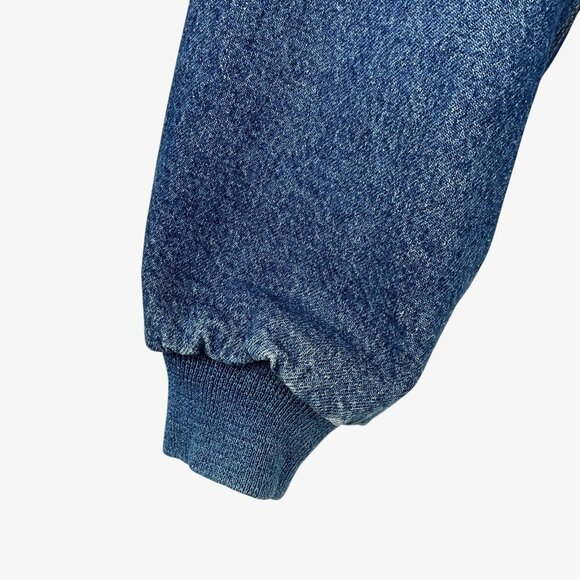 Vintage Carhartt Blanket Lined Jacket Mens M Denim Hooded Buffalo Plaid J139 DST - Picture 5 of 16